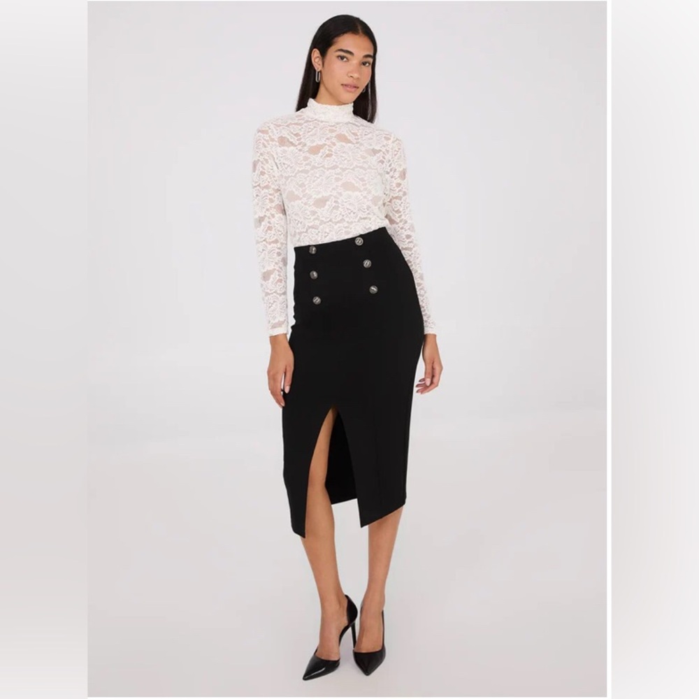 Front Slit Pencil Skirt